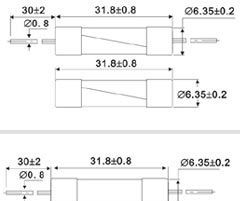 6.35x31.75mm玻璃管保险丝美规