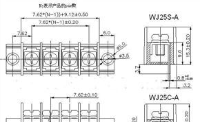 栅栏式接线端子 / 7.62接线端子台/WJ25C