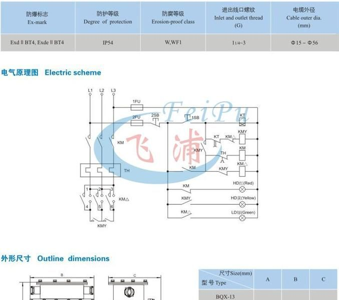供应BQX防爆星三角起动器BQX-22KW