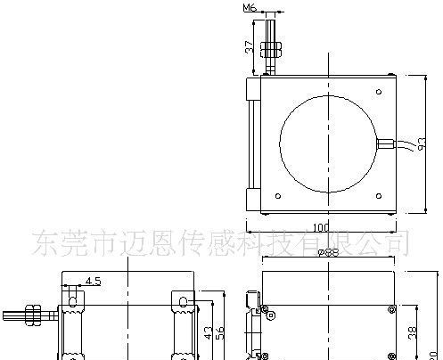 拉绳位移传感器，拉索位移传感器，拉线位移传感器M型