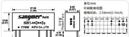 DC-DC1W隔离模块电源NW1-24S15S稳压