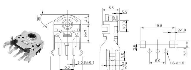 鼠标编码器 H=5/7/9/11/13