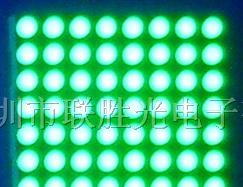 供应5.0mm 8*8 红绿（纯绿）双色LED点阵模块