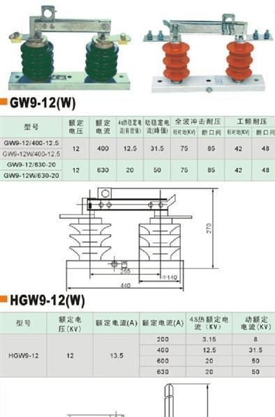大量供应户外高压隔离开关，体积小、重量轻、绝缘好、