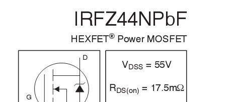 现货供应功率mosfet 管IRFZ44 IRFZ