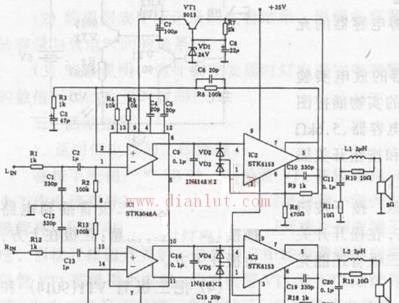 供应STK-3048A 音响前级电压放大器厚膜电路