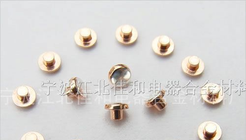 供应温控器纯银触点、银氧化镉、银镍