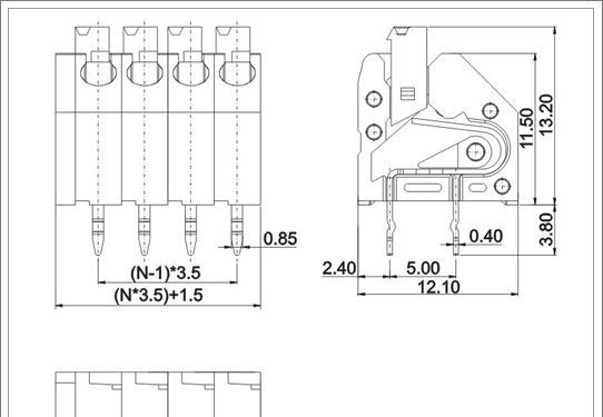 供应免螺丝式接线端子KF250A-3.5