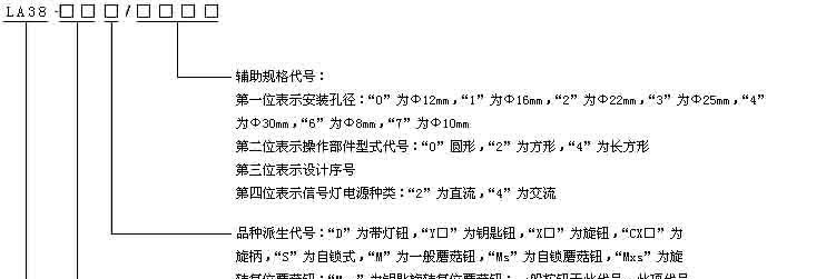 带灯带锁按钮开关LA38-11DT