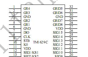 供应TM1629C　LED面板显示驱动IC