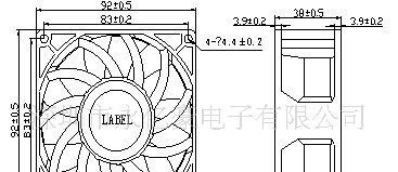 供应 直流风机 9238  DC散热风扇（图）