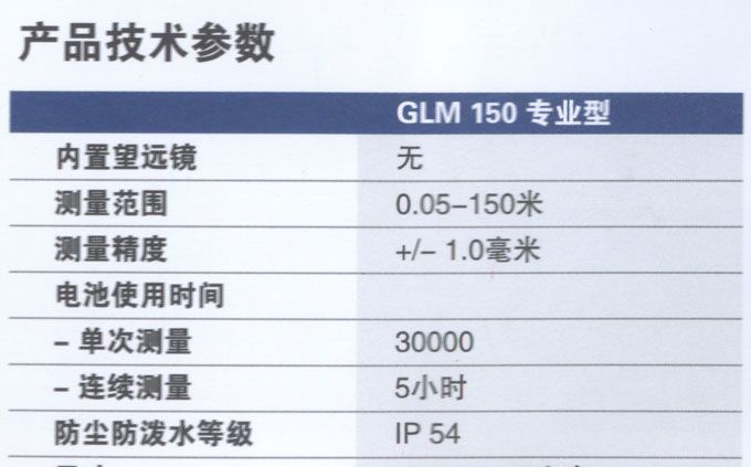 德国BOSCH博世150米手持激光测距仪GLM15