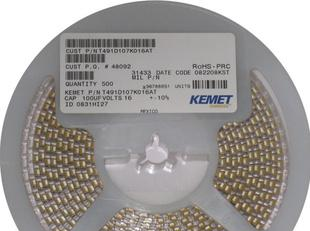 全系列KEMET 基美钽电容 T491D107K016AT