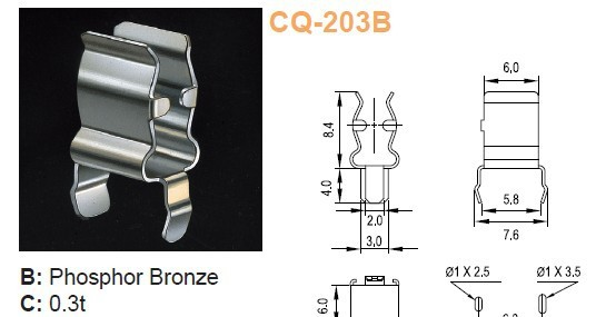 供应功得CONQUER CQ-203B 保险丝座 保险丝夹