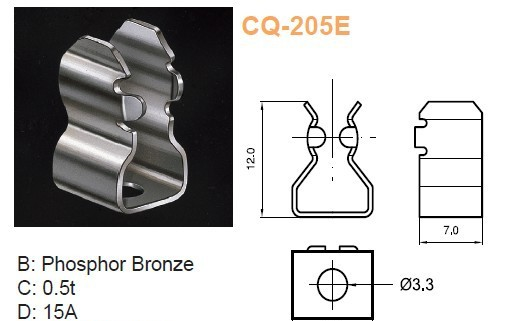 供应功得CONQUER CQ-205E 保险丝座 保险丝夹