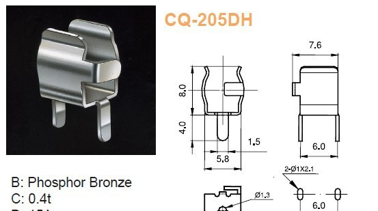 供应功得CONQUER CQ-205DH 保险丝座 保险丝夹