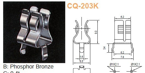 供应功得CONQUER CQ-203K 保险丝座 保险丝夹