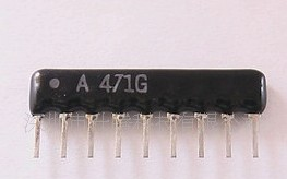 供应排阻 9脚排阻 471 网络电阻 A09系列 排阻9脚