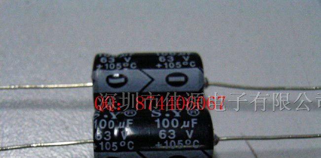 供应卧式铝电解电容63v100uf 100uf63v 穿心电容