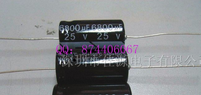 供应卧式铝电解电容25v6800uf 6800uf25v 穿心电容