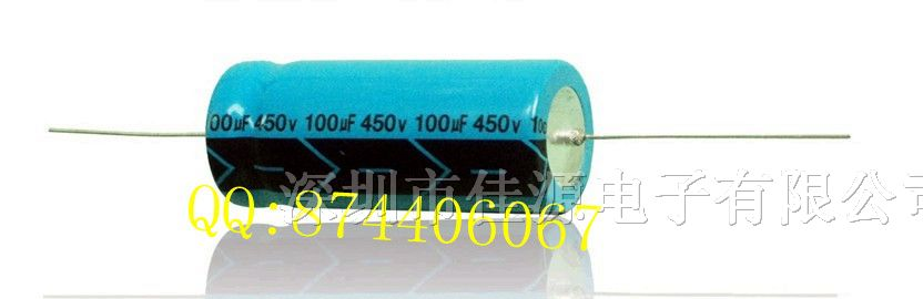 供应卧式电解电容450v100uf 100uf450v 穿心电容