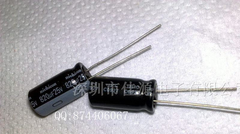 供应铝电解电容25v820uf 820uf25v 10x20 电容