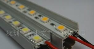 V型珠宝柜展示专用硬灯条5050 12V 60灯暖白