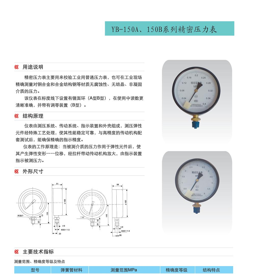 供应精密压力表