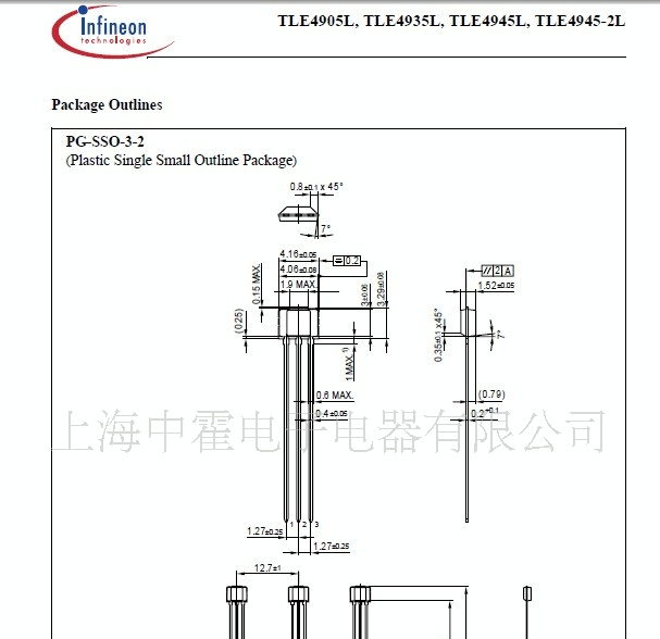供应 INFINEON 霍尔传感器 TLE4935L
