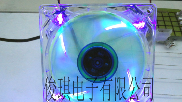 供应12025双层彩叶透明框带四灯电脑机箱散热风扇