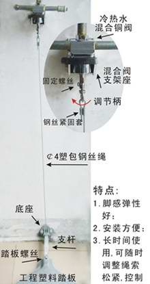 大型淋浴房脚踏淋浴器  澡堂节水器
