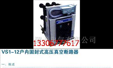 定做VS1-12系列户内固封式高压断路器