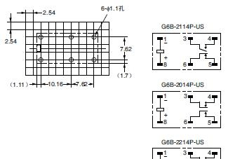 供应功率继电器G6B-2214P-US 5VDC