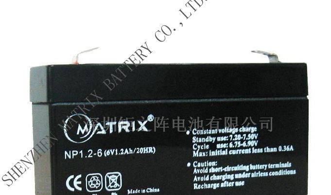 供应应急灯电源电池工厂6V1.2Ah