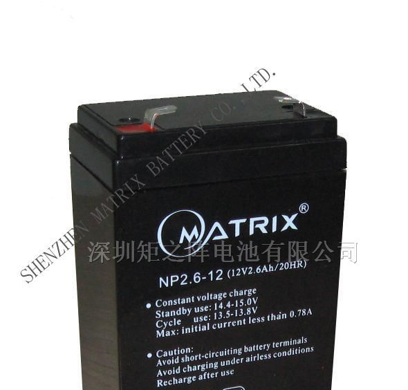 供应安防门禁报警电池12V2.6Ah