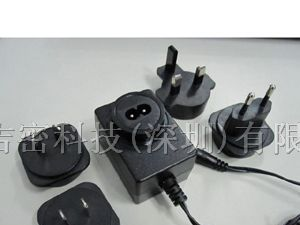 供应多插头/可转换头式开关电源适配器-18W