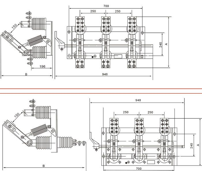 德力西GN19-12C/1000户内高压隔离开关