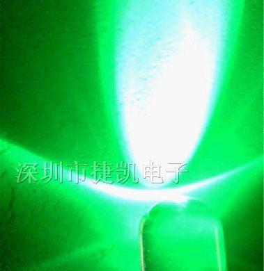 供应LED发光二极管5MM白发翠绿亮亮长脚