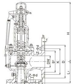 弹簧全启式安全阀A48Y
