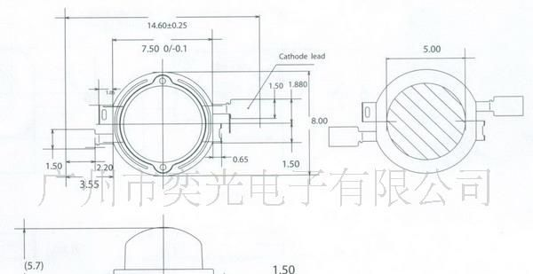 供应大功率LED,1W红光LED
