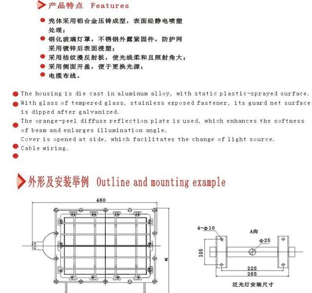 供应BTd-400系列防爆泛光灯