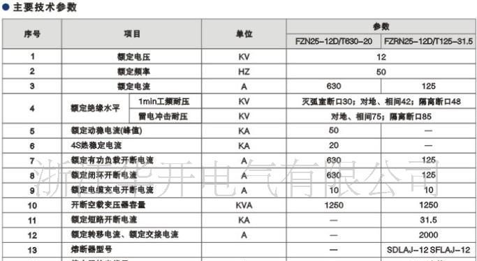 供应FZN25-12户内高压真空负荷开关