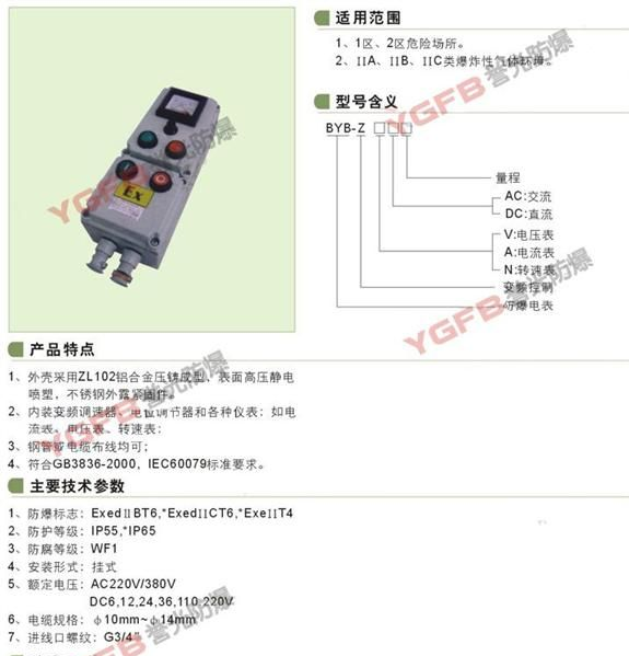 BYBZ防爆仪表变频控制器（IIB、IIC、e）