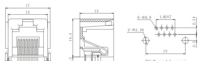 单口RJ45插座连接器