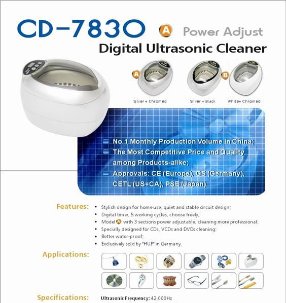 供洁康牌家用超声波清洗机 超声清洗器CD-7830