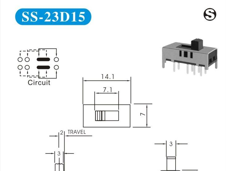 SS-23D15  拔动开关 手机开关