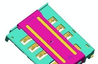 手机连接器悬空式抽屉式SIM卡