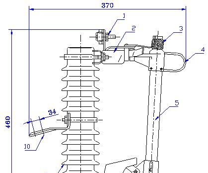 供应RW11-10/200A型高压跌落式熔断器