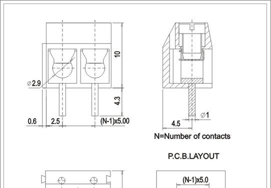 供应电子镇流器接线端子 PCB接线端子 PCB端子