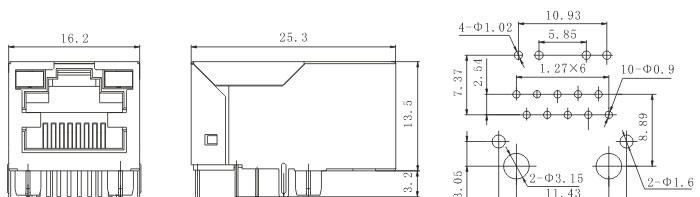 供应RJ45滤波器10/100BASE